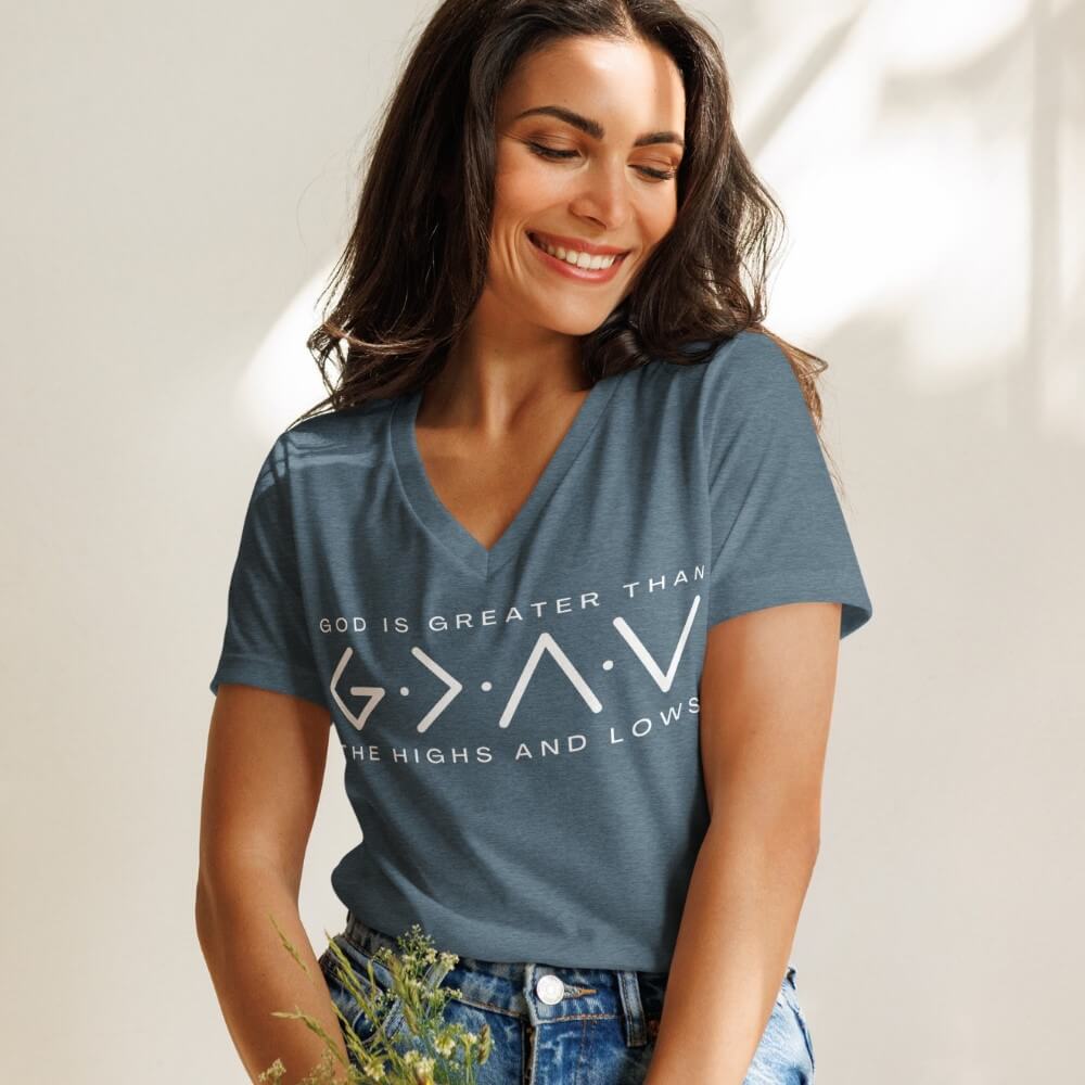 God Is Greater V-neck T-shirt