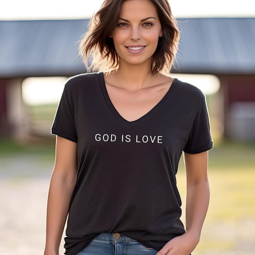 God Is Love V-neck t-shirt