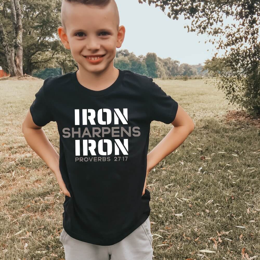 Iron Sharpens Iron Kids T-shirt black