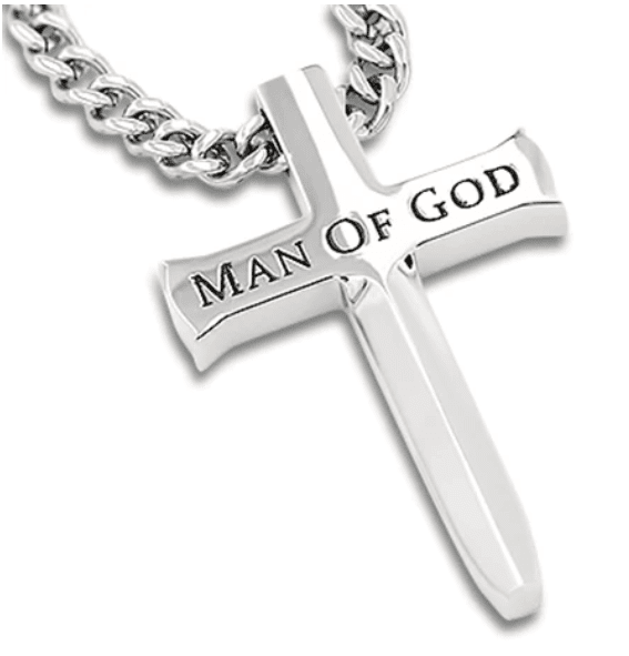 Man of God Stainless Steel Cross Necklace - 603799558044 MAn Of God Neckalce display picture 1
