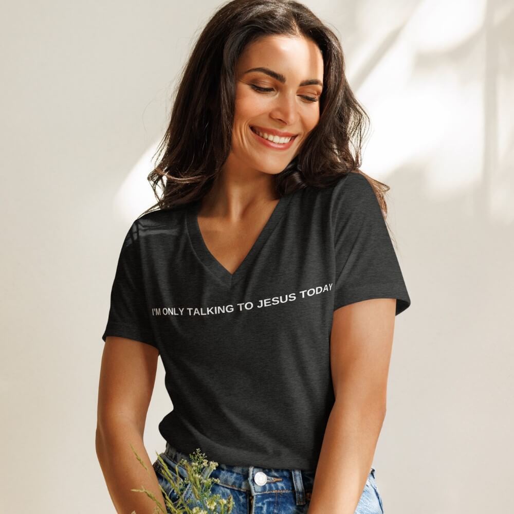 Only Talking To Jesus V-neck T-shirt