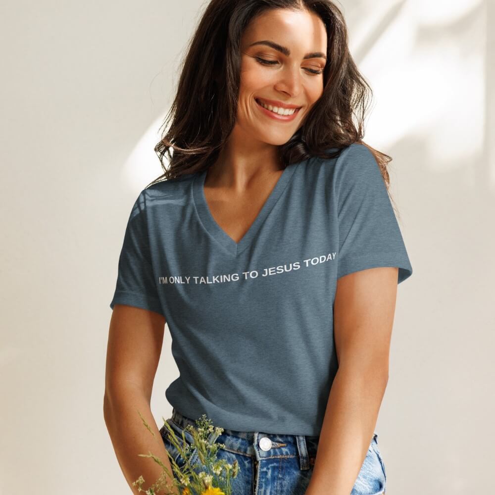 Only Talking To Jesus V-neck T-shirt