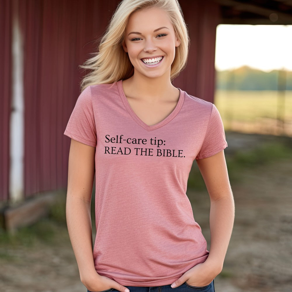 Read The Bible V-Neck T-shirt