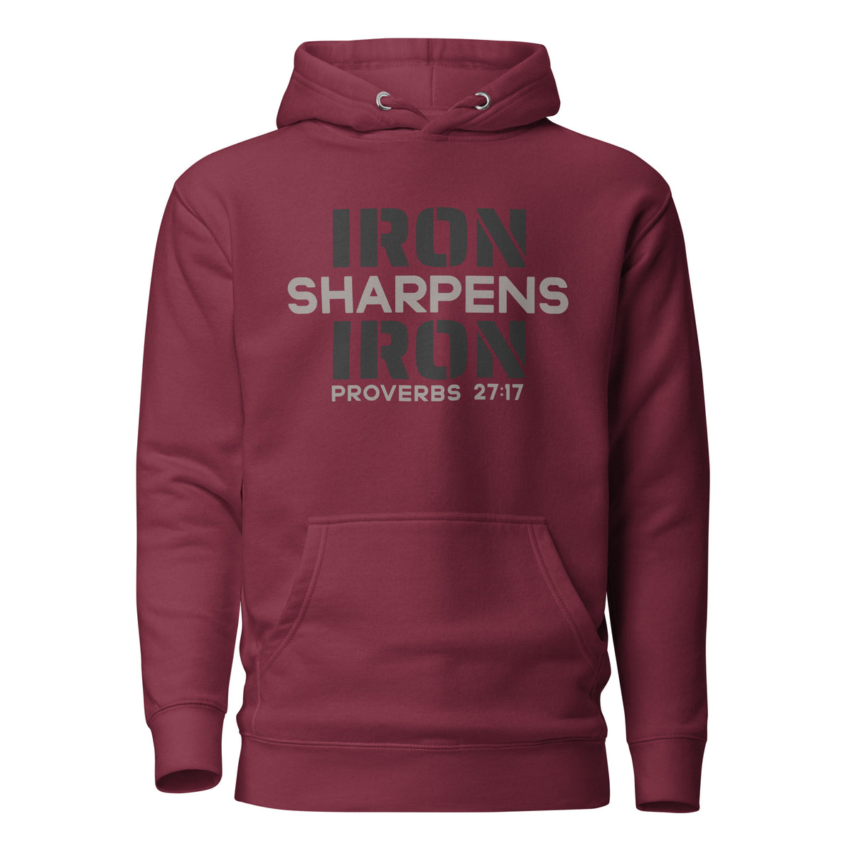 Iron Sharpens Iron Hoodie maroon