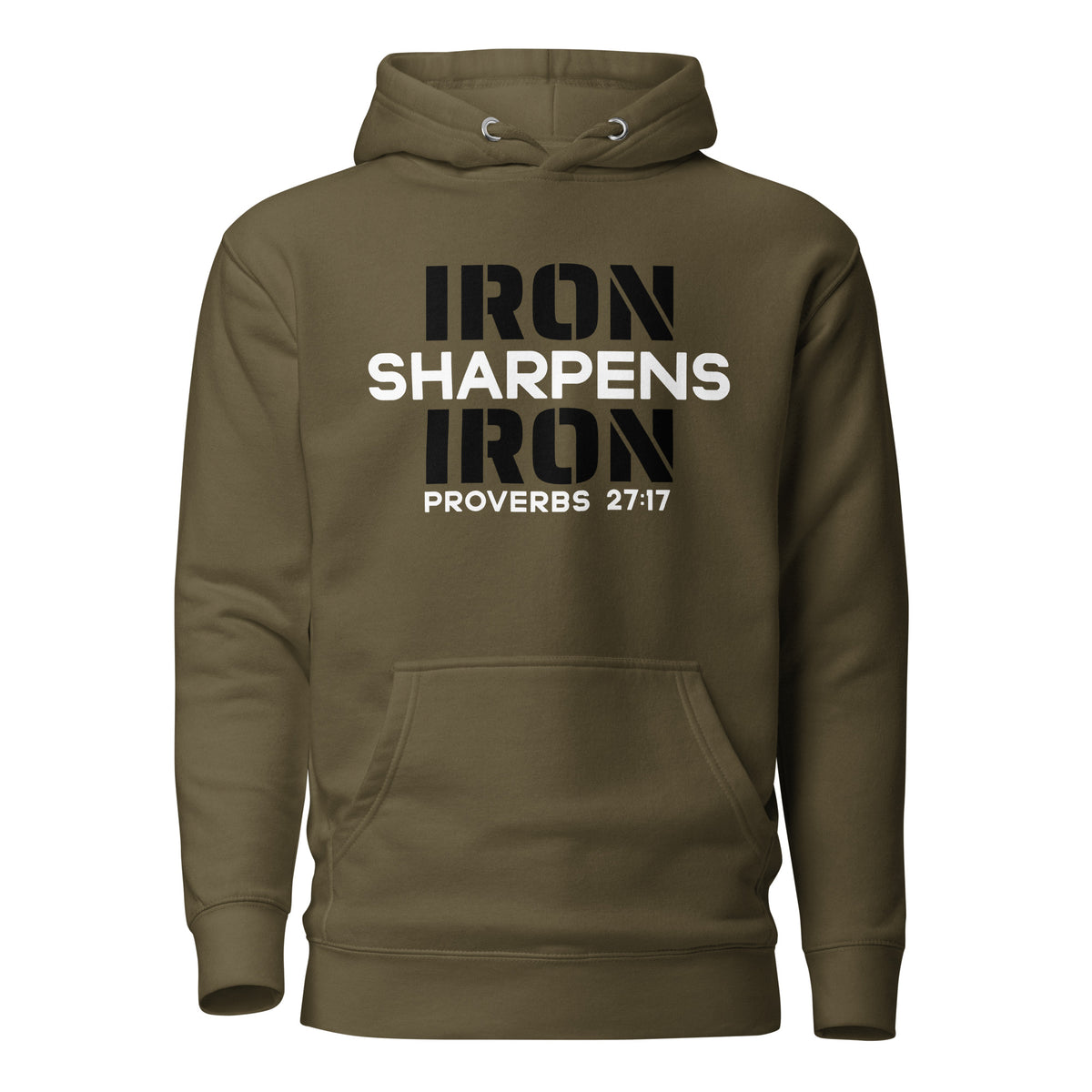 Iron Sharpnes Iron Hoodie Military Green - Unisex