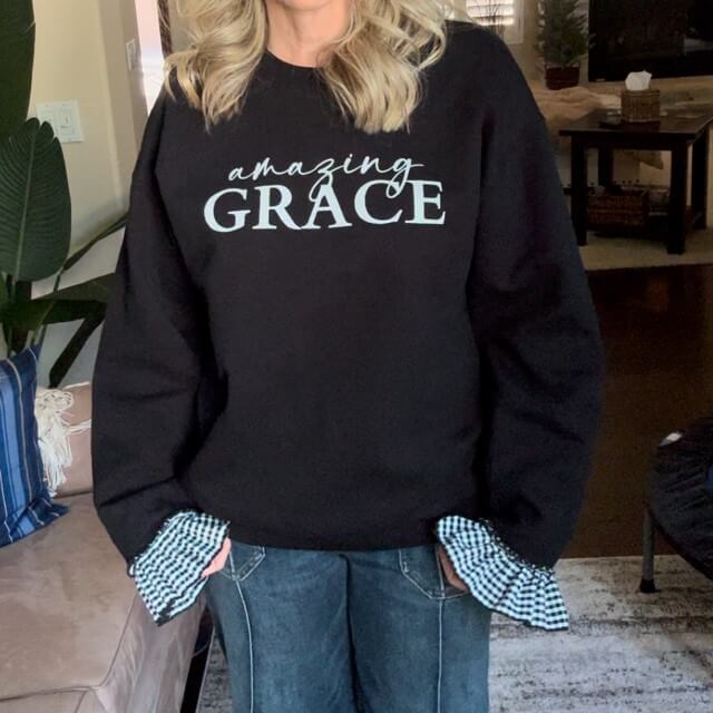 Amazing Grace Ruffle Sweatshirt