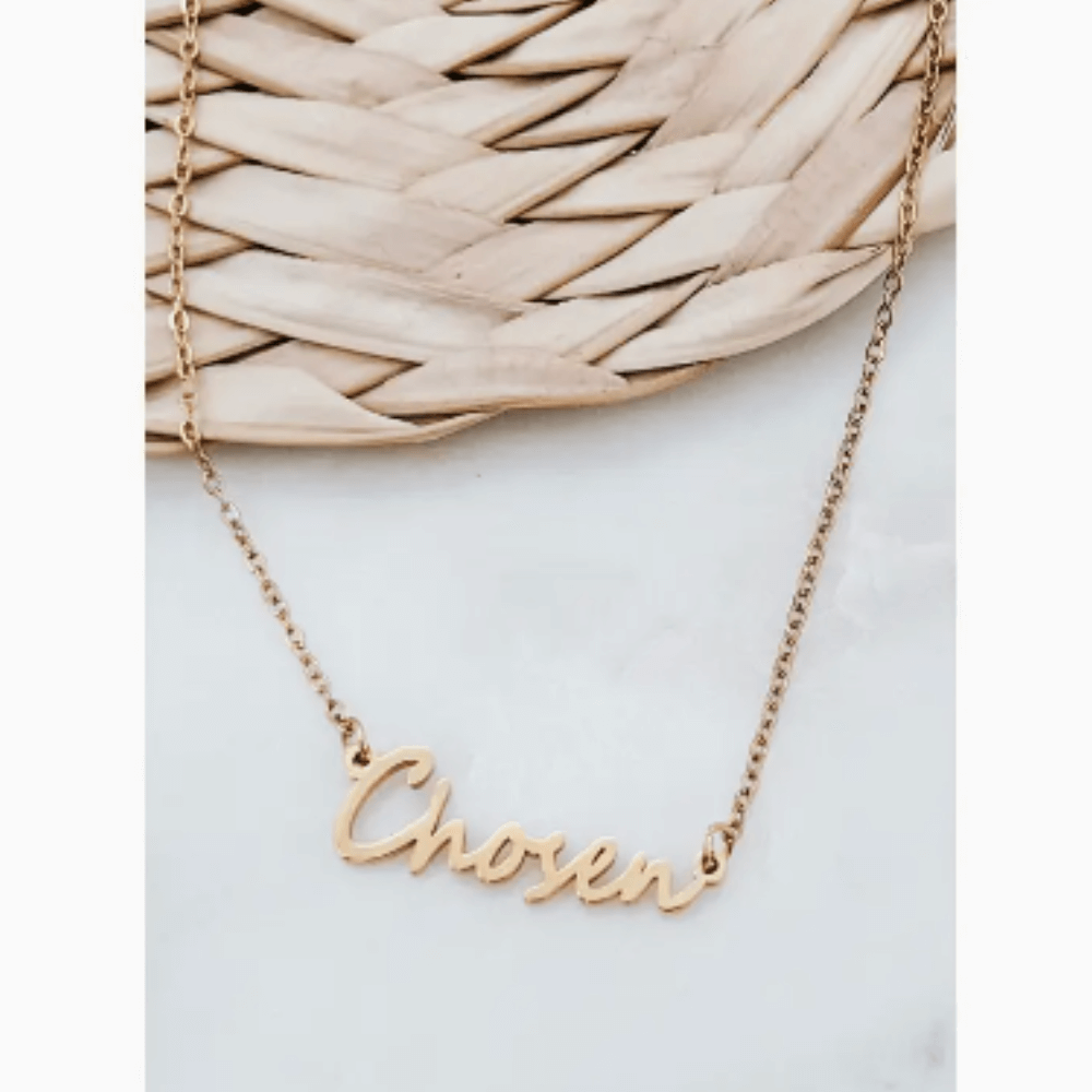 Chosen Necklace on rattan