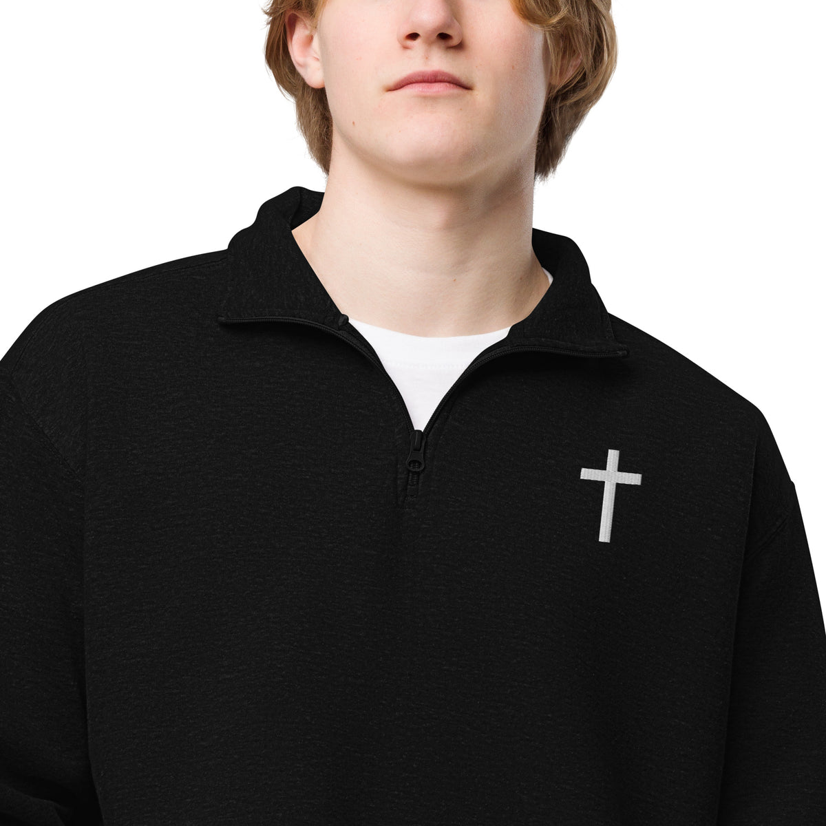 Christian Cross Fleece Pullover