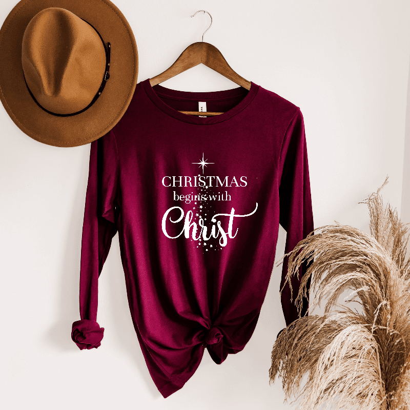 Christmas Begins With Christ Shirt