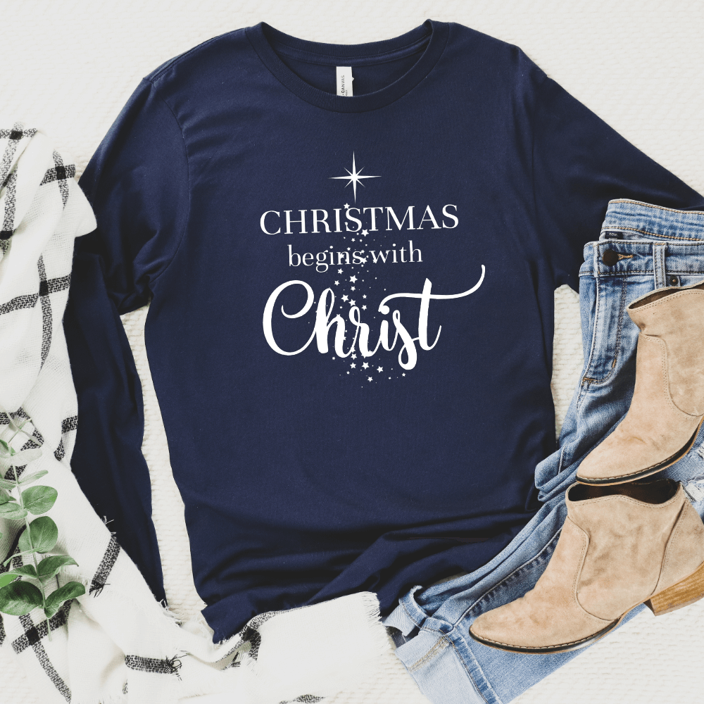 Christmas Begins With Christ Shirt