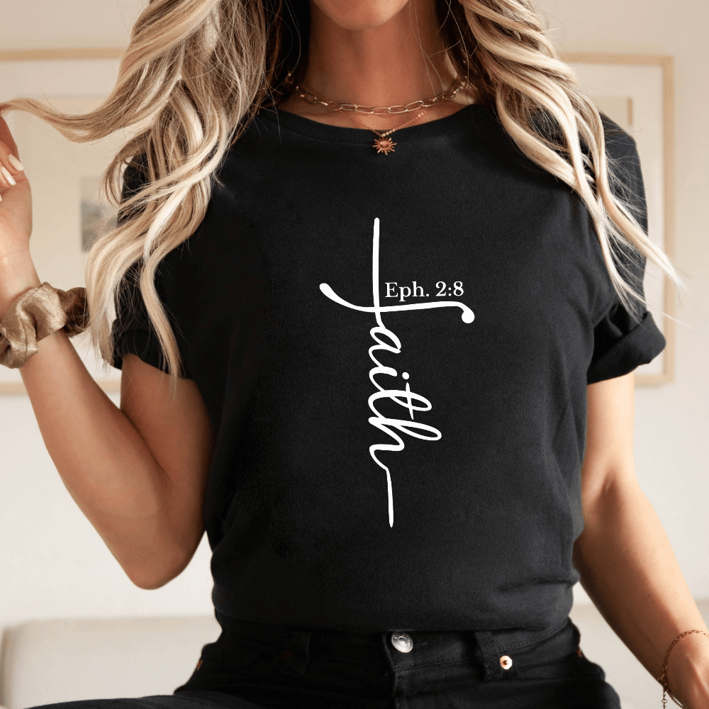 Faith cross shirt black