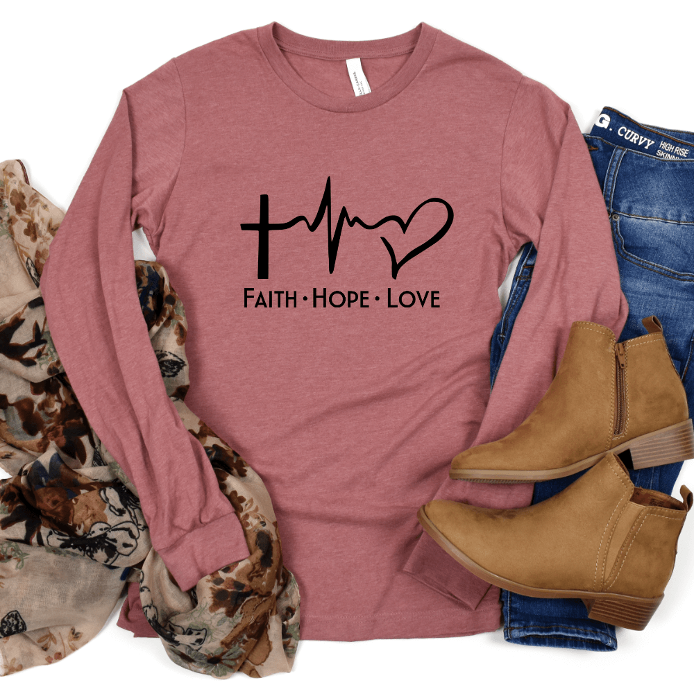 Faith Hope Love Long Sleeve Tee