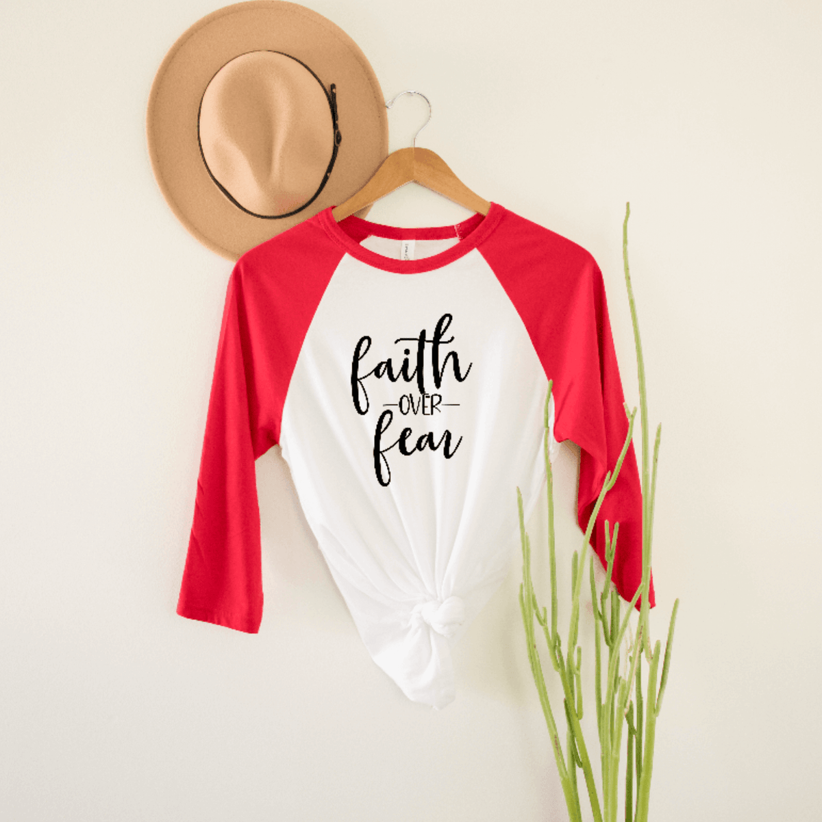 Faith over Fear Raglan Shirt