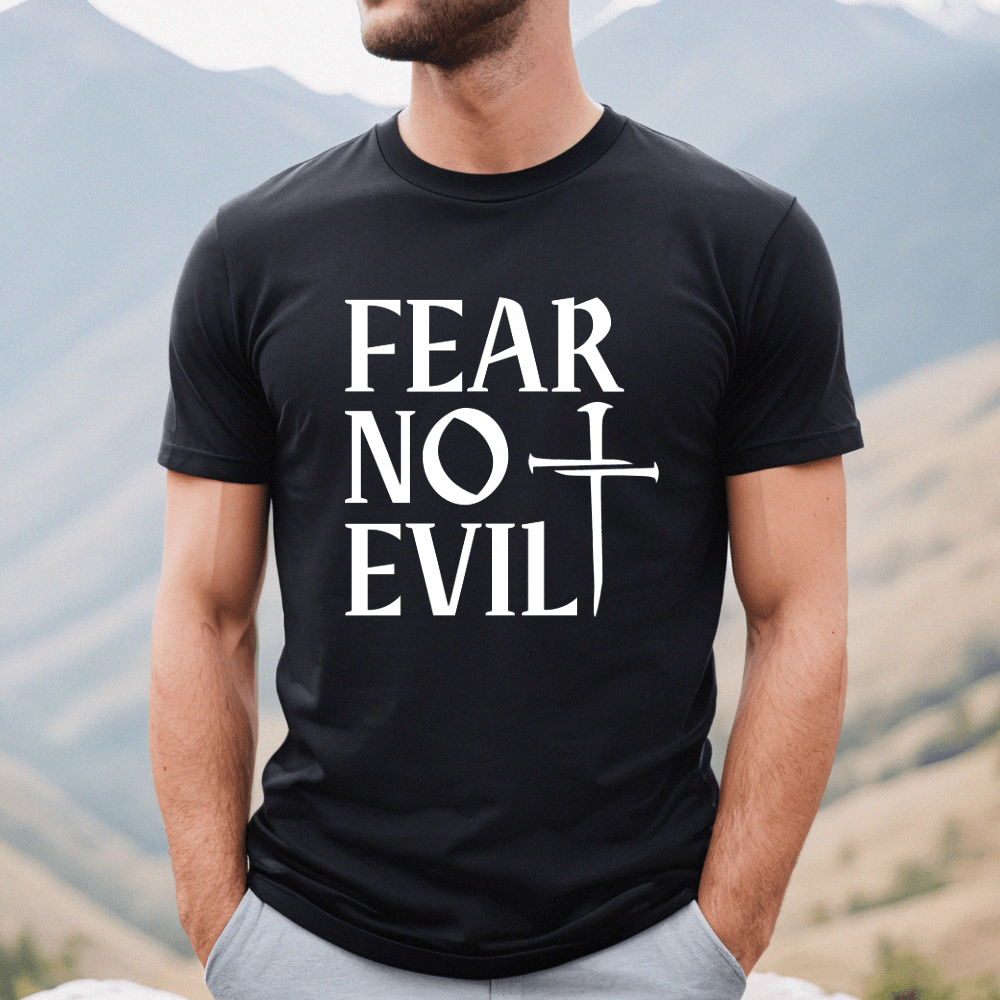 Fear No Evil Black Adult T Shirt Black