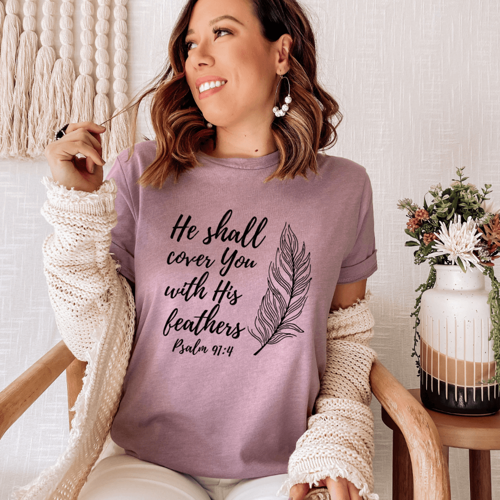 Feathers Psalm 91 T-shirt