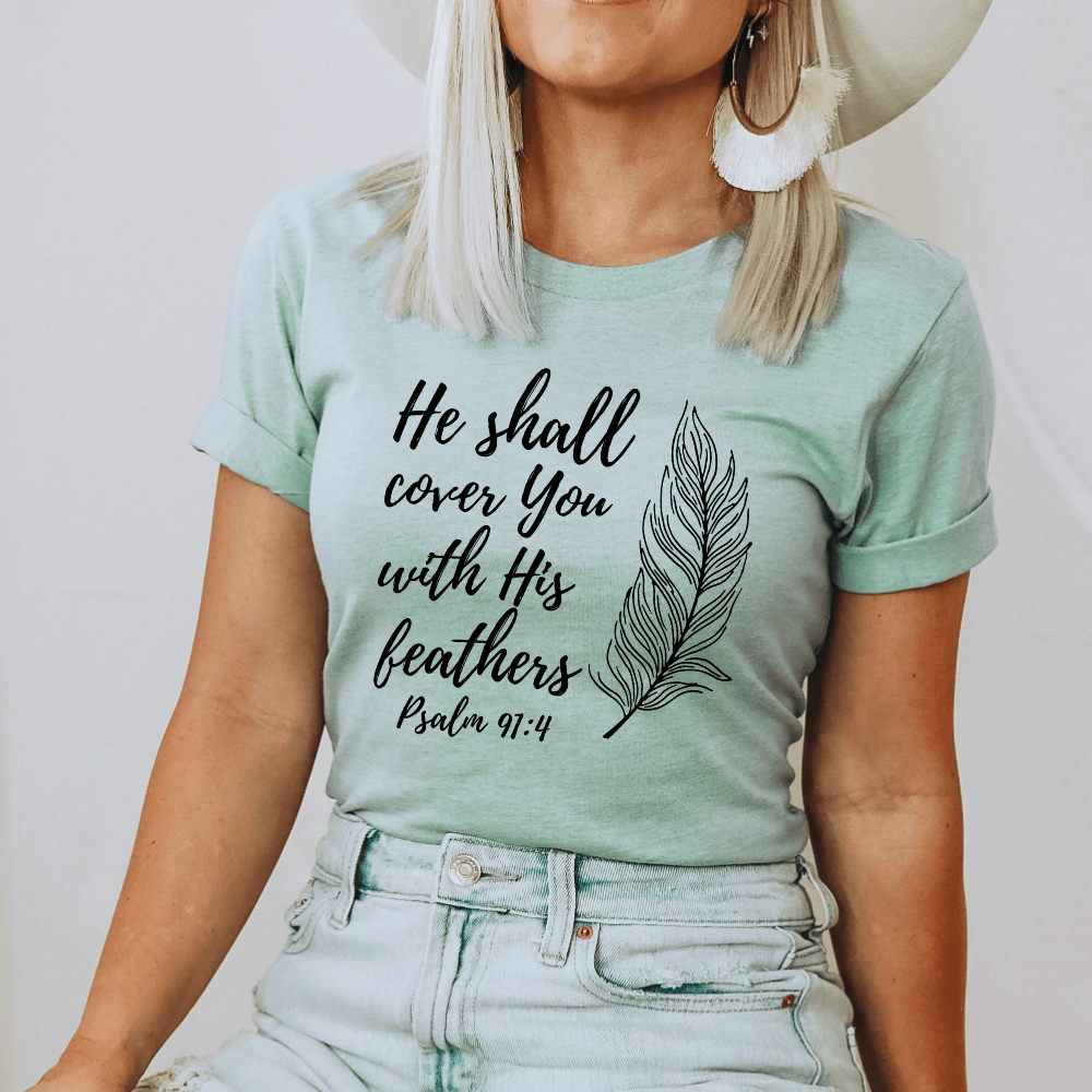 Feathers Psalm 91 T-shirt