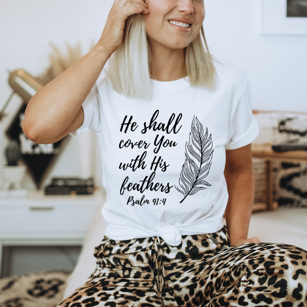 Feathers Psalm 91 T-shirt