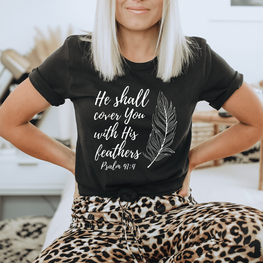 Feathers Psalm 91 T-shirt