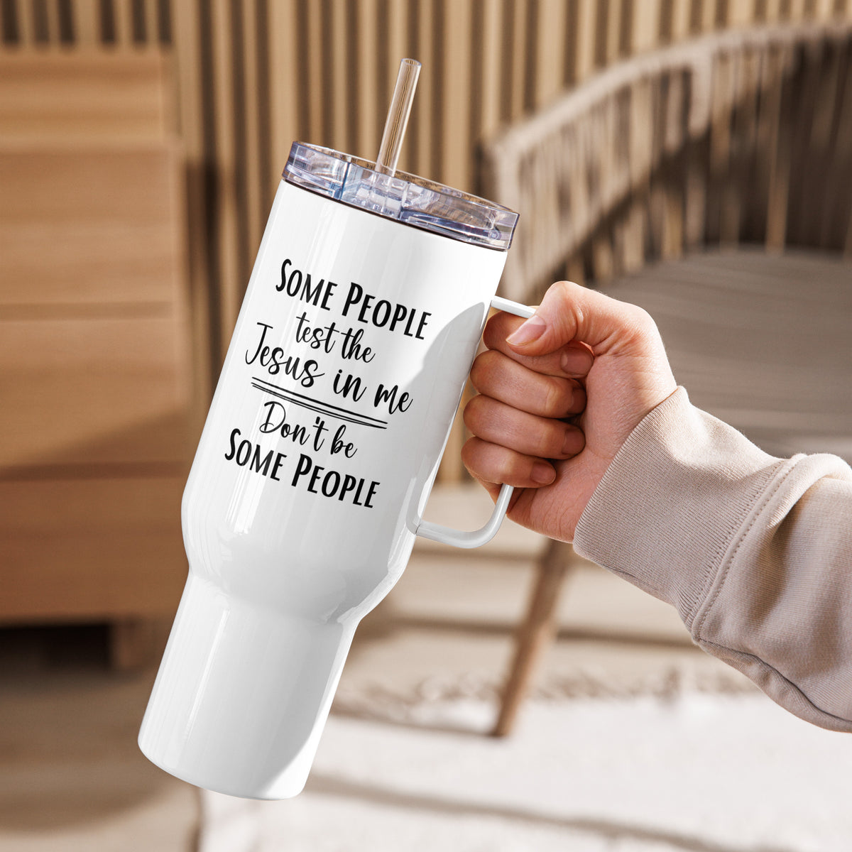 Funny Jesus Tumbler With Handle