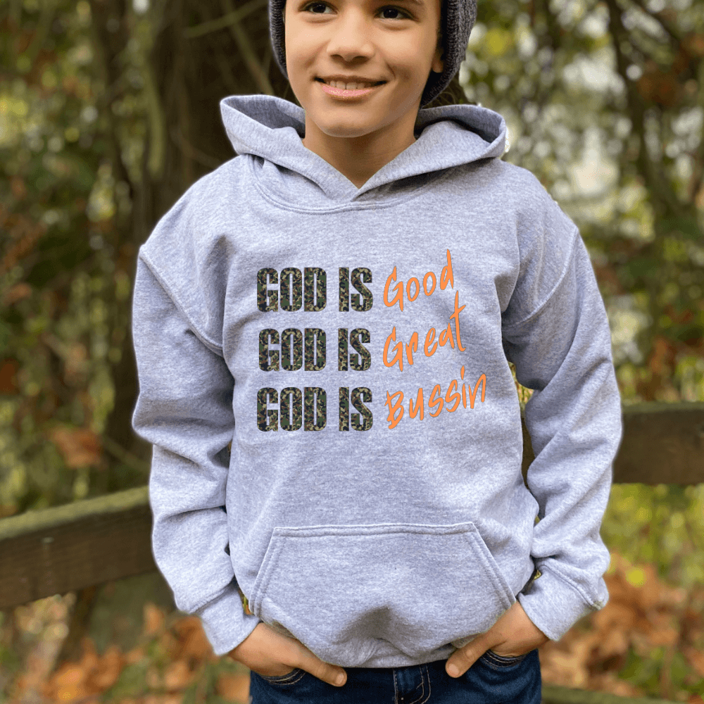 God is Bussin Kids Hoodie