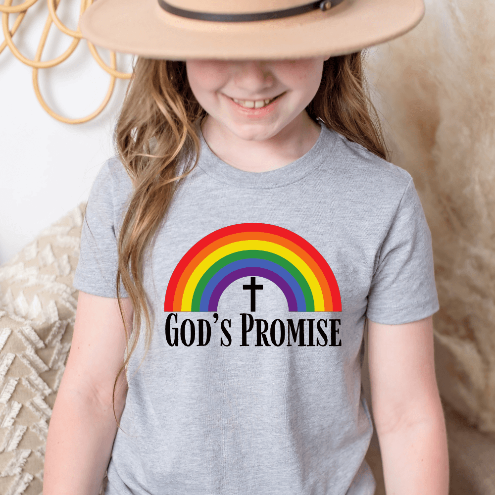 God&#39;s Promise Rainbow Kids Shirt