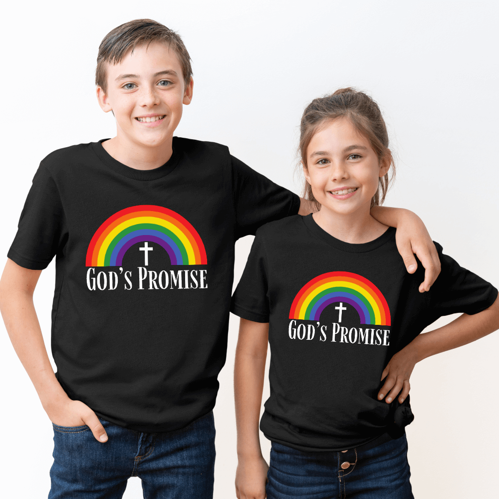 God&#39;s Promise Rainbow Kids Shirt