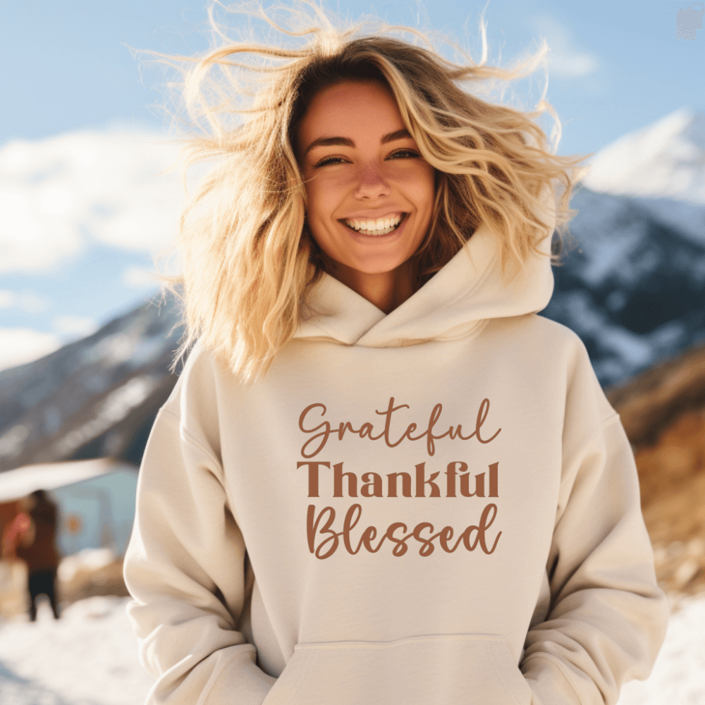 Grateful Thankful Blessed Hoodie