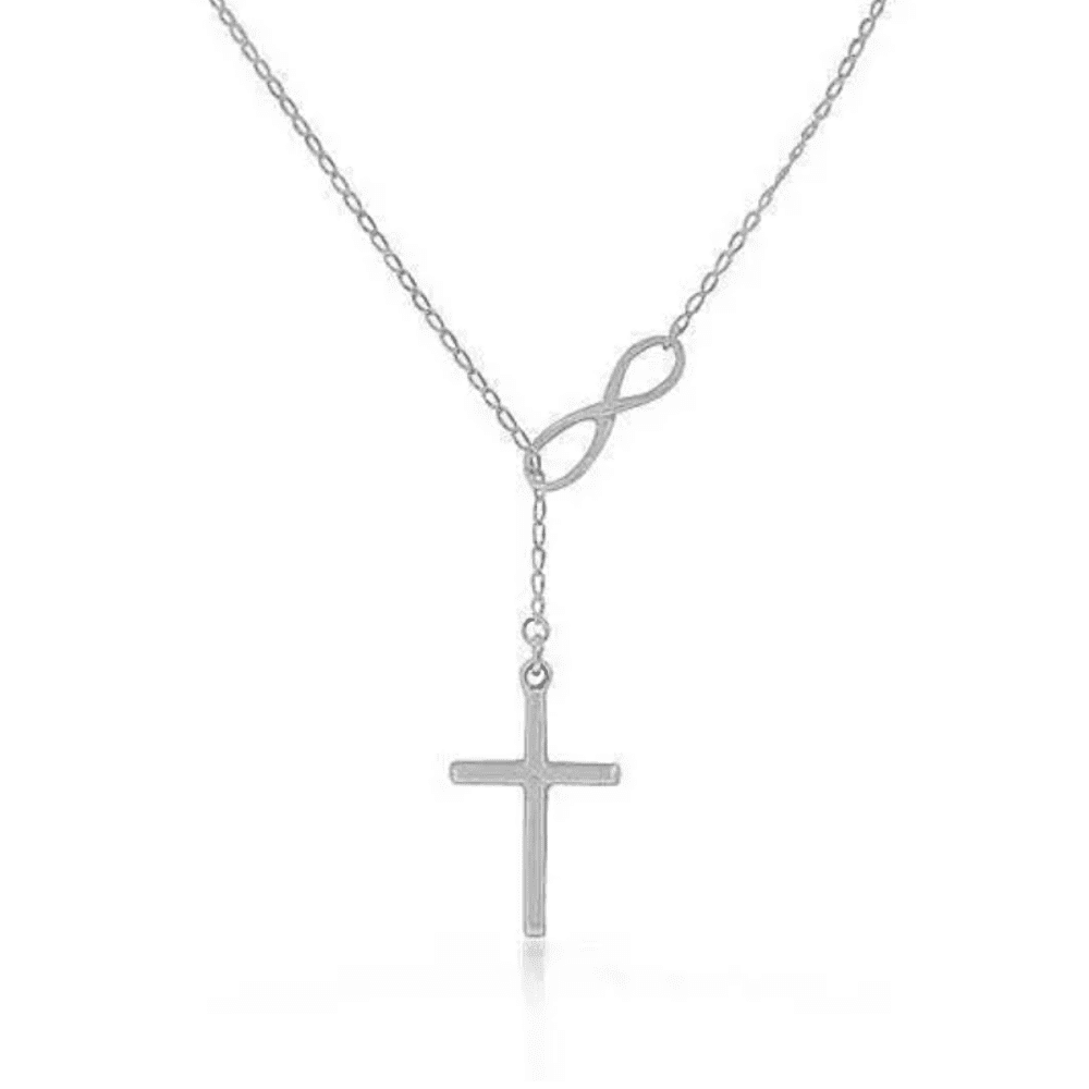 Infinity cross necklace sterling silver