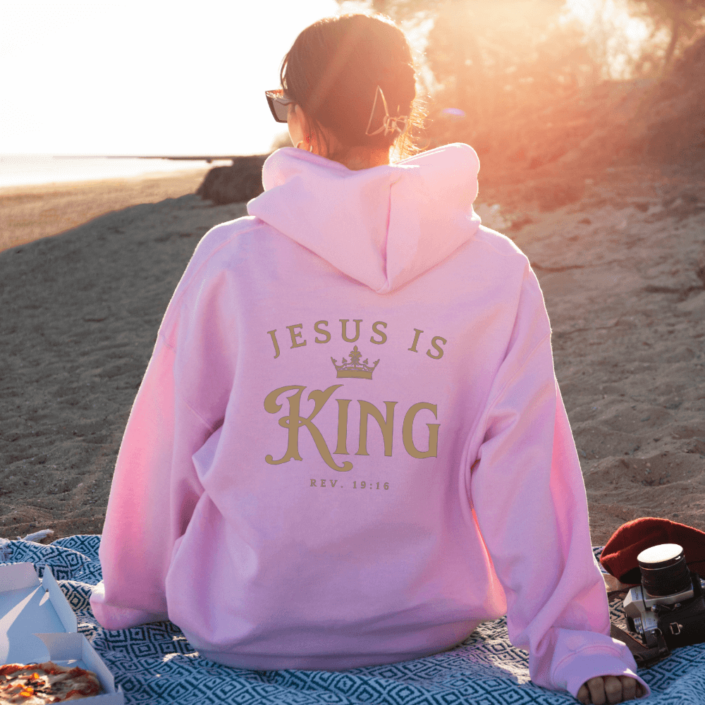 Jesus Is King Hoodie Back Design B The Light Boutique