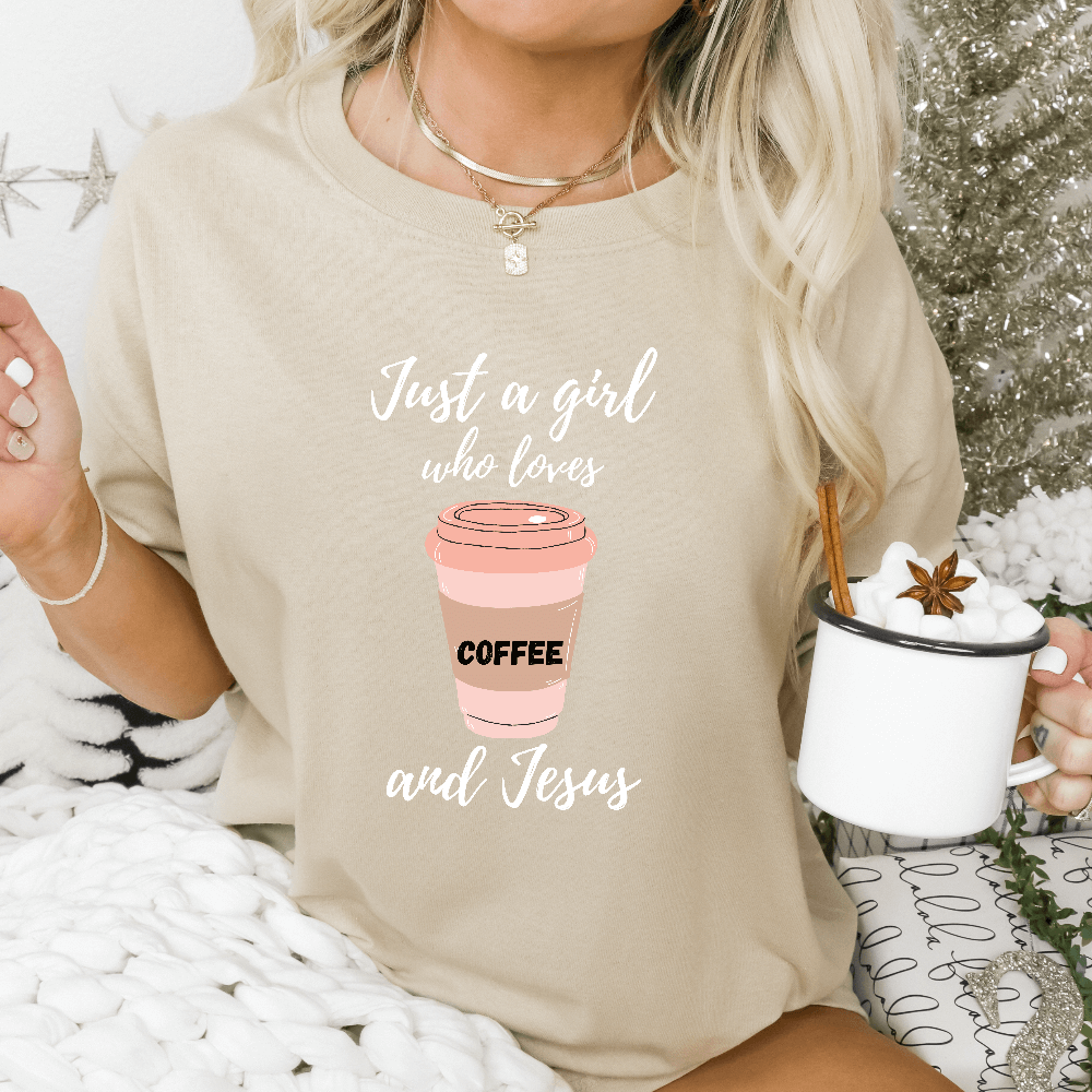 Loves Coffee and Jesus t-shirt