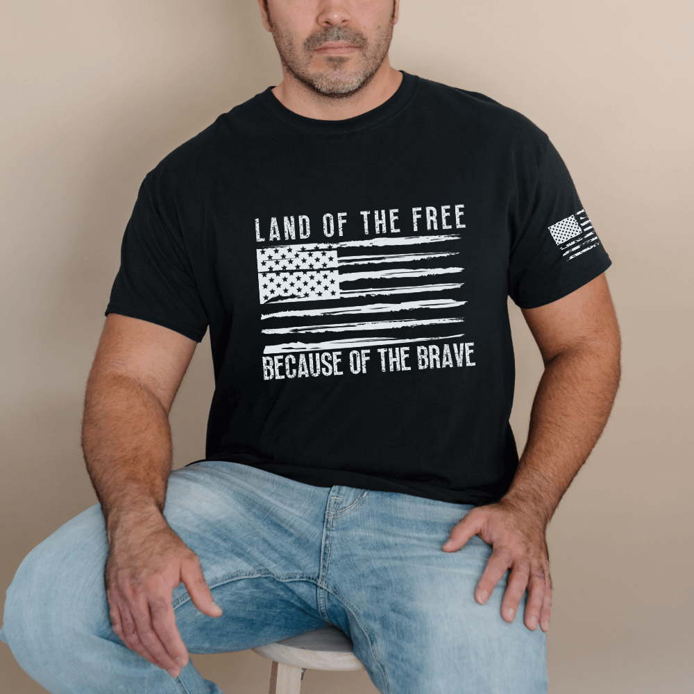 Home Of The Free Because Of The Brave Military American Flag Tank Top