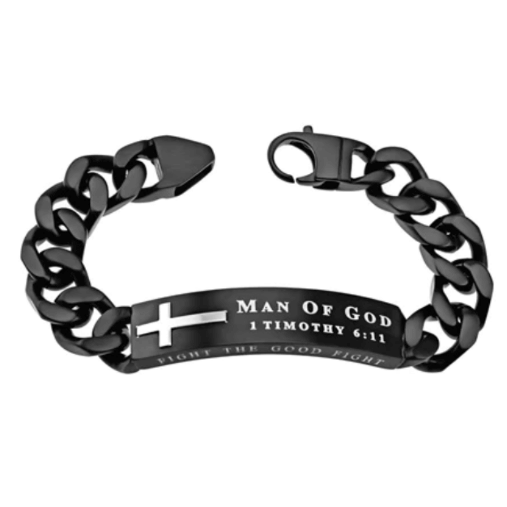 Men&#39;s Christian Bracelet Black Neo