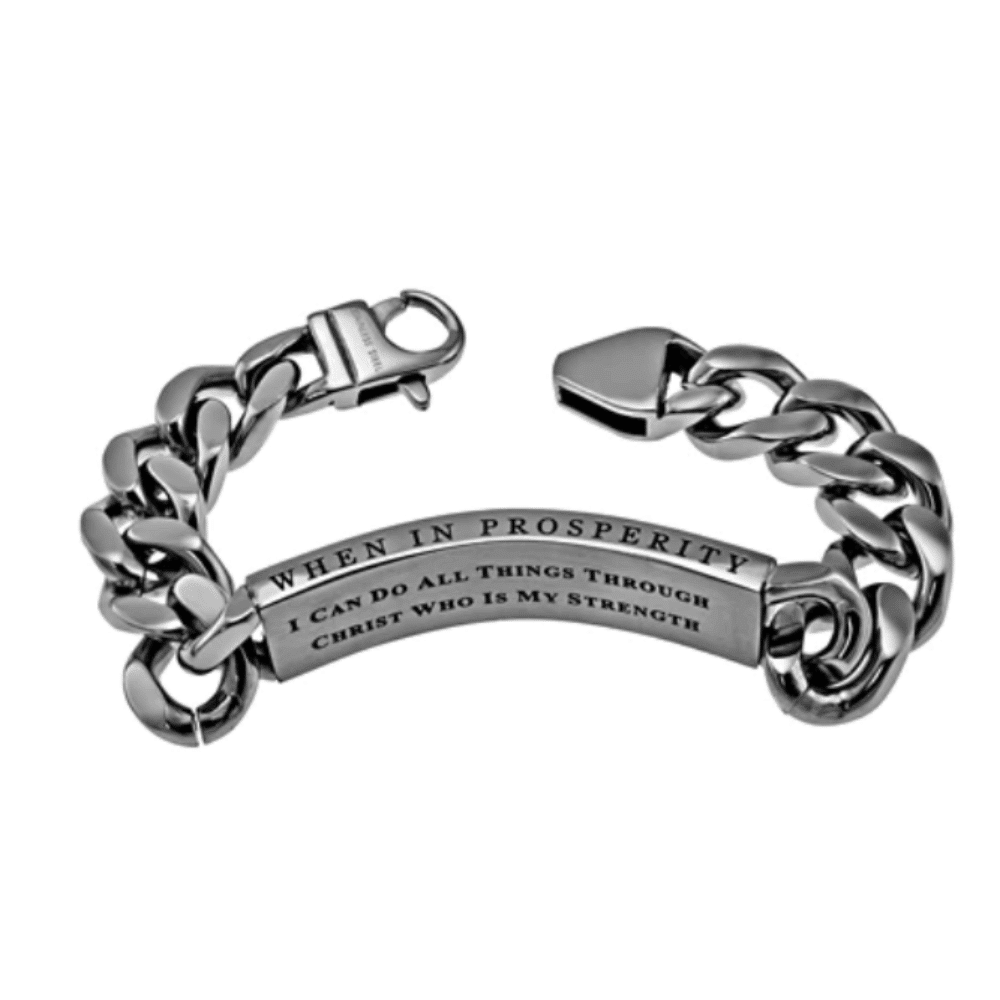 Men&#39;s Cable bracelet Christ my strength