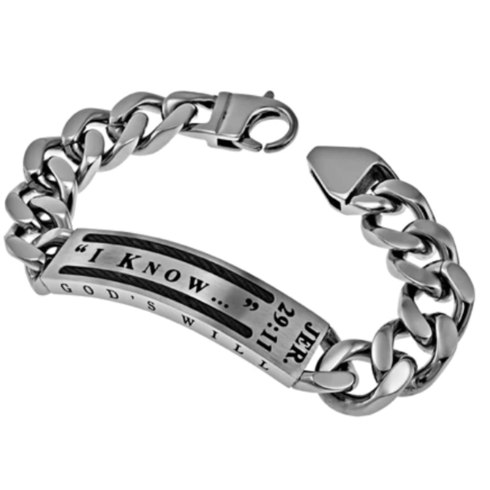 Men&#39;s Cable bracelet I know face