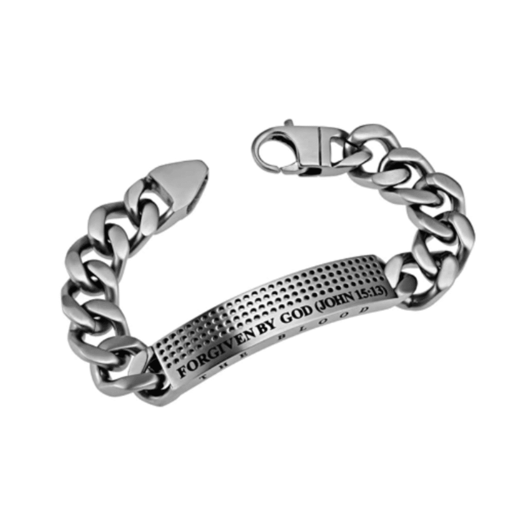 Men&#39;s Silver Sport Bracelet Forgiven