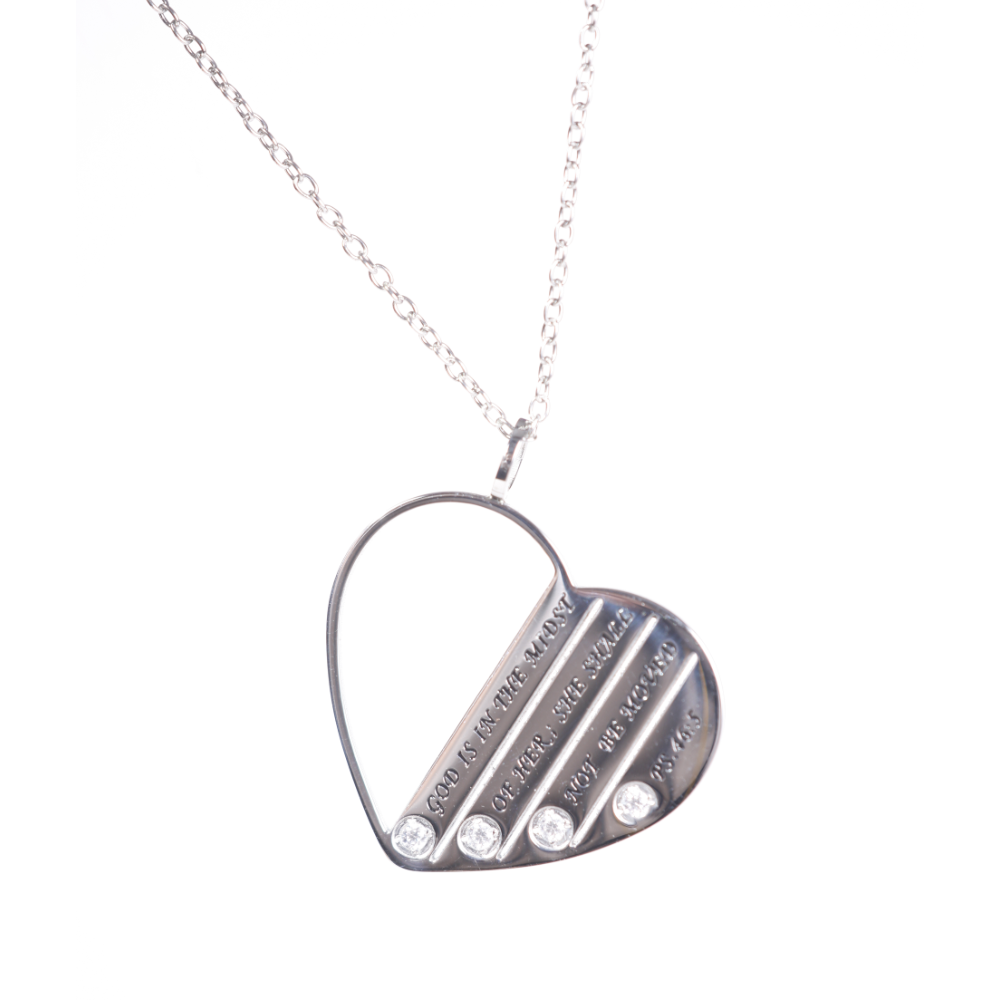 Psalm 46 Heart Necklace