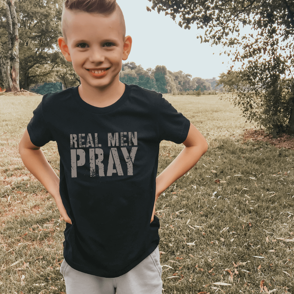 Real Men Pray Kids Tee