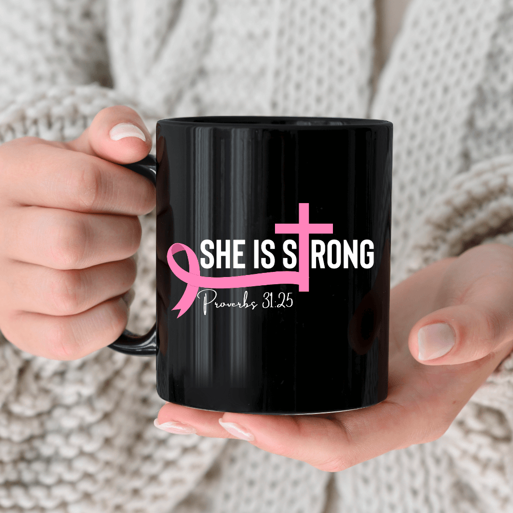 She is Strong Breast Cancer Mug