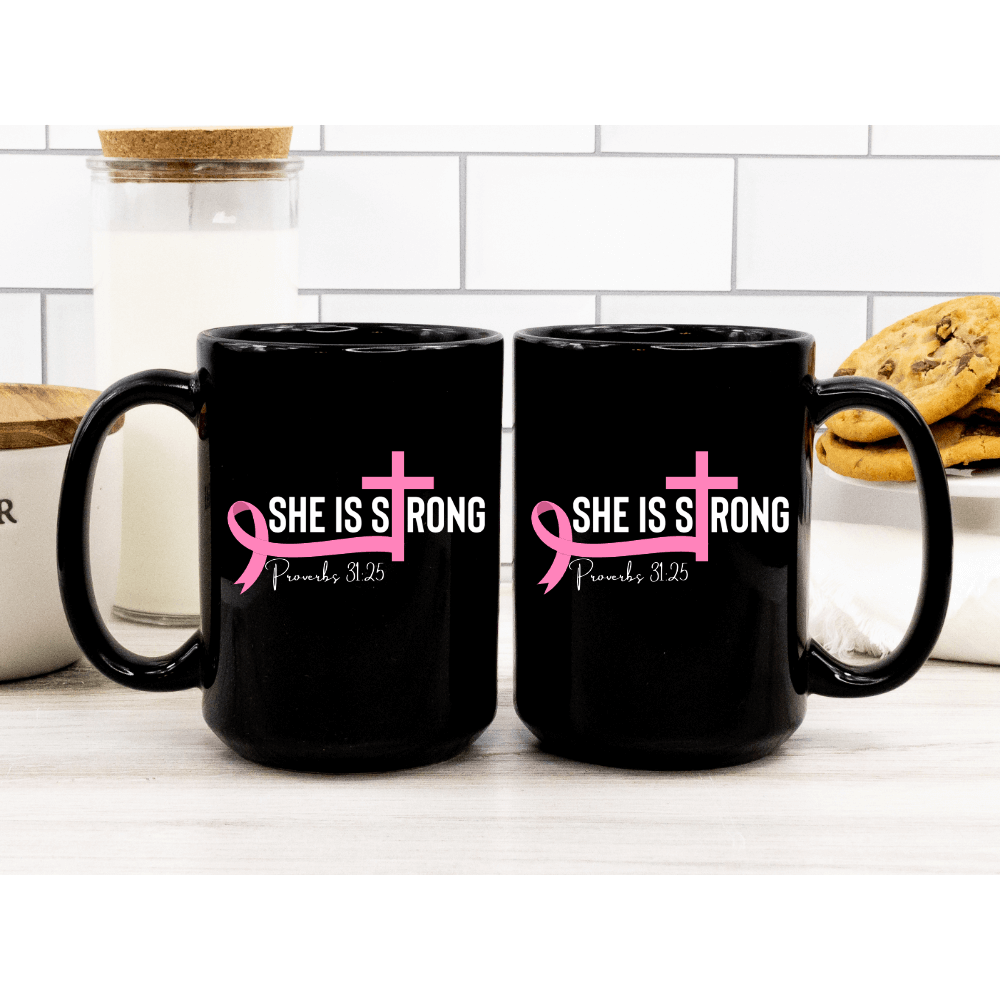 She is Strong Breast Cancer Mug