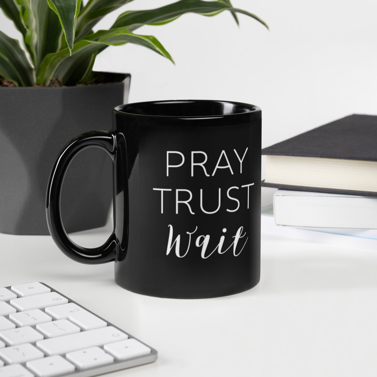 Pray Trust Wait Mug