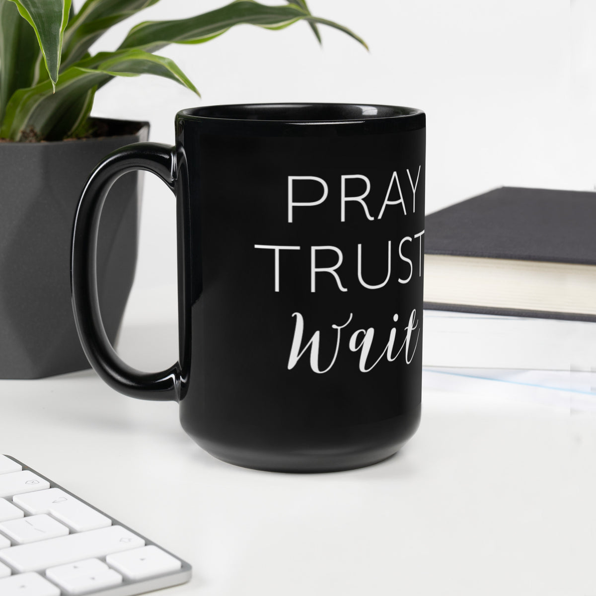 Pray Trust Wait Mug