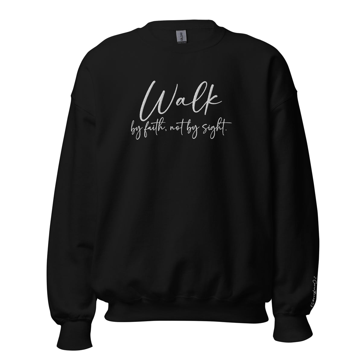 Embroidered Walk By Faith Sweatshirt