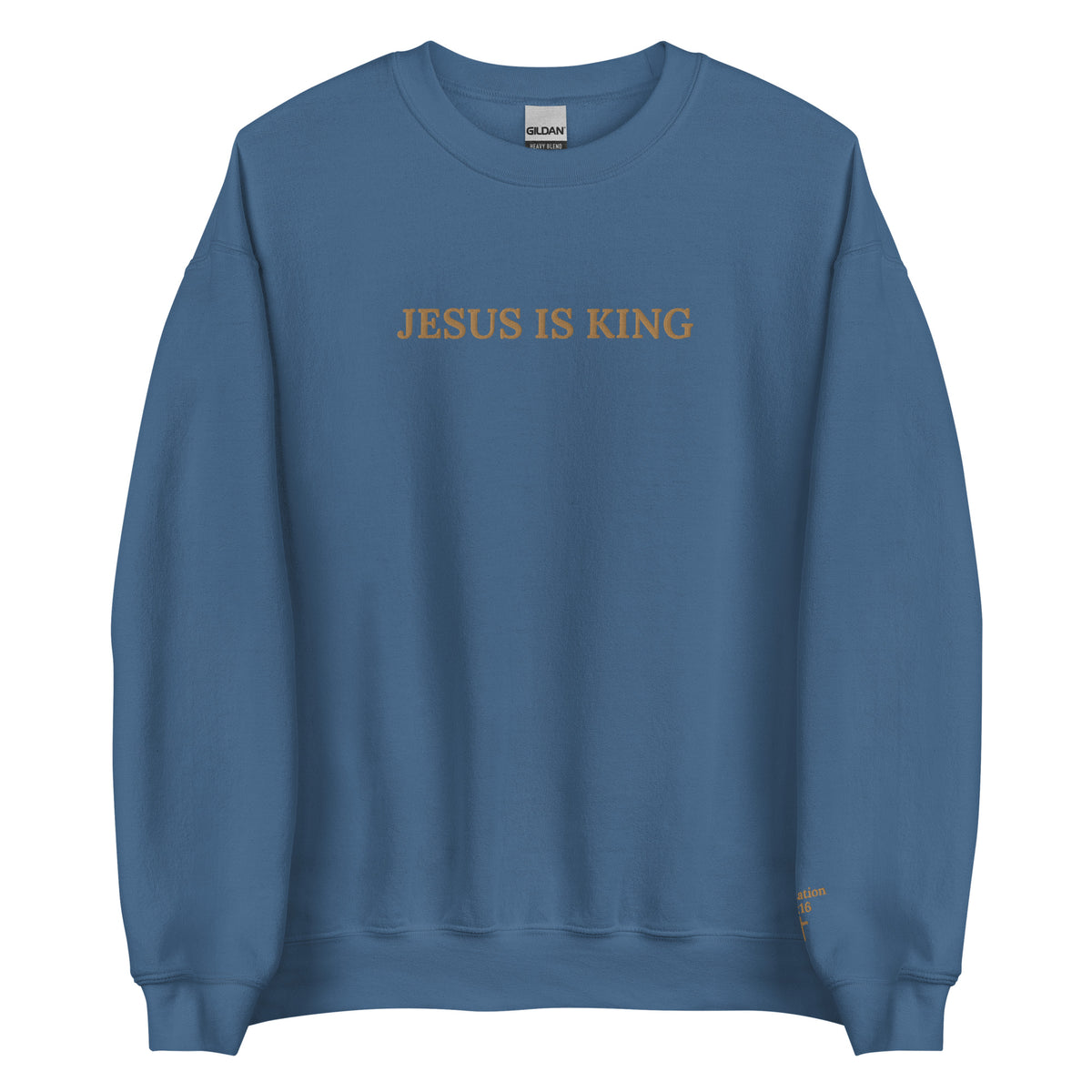 Jesus Is King Embroidered Sweatshirt