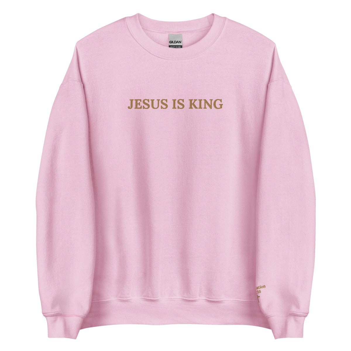 Jesus Is King Embroidered Sweatshirt