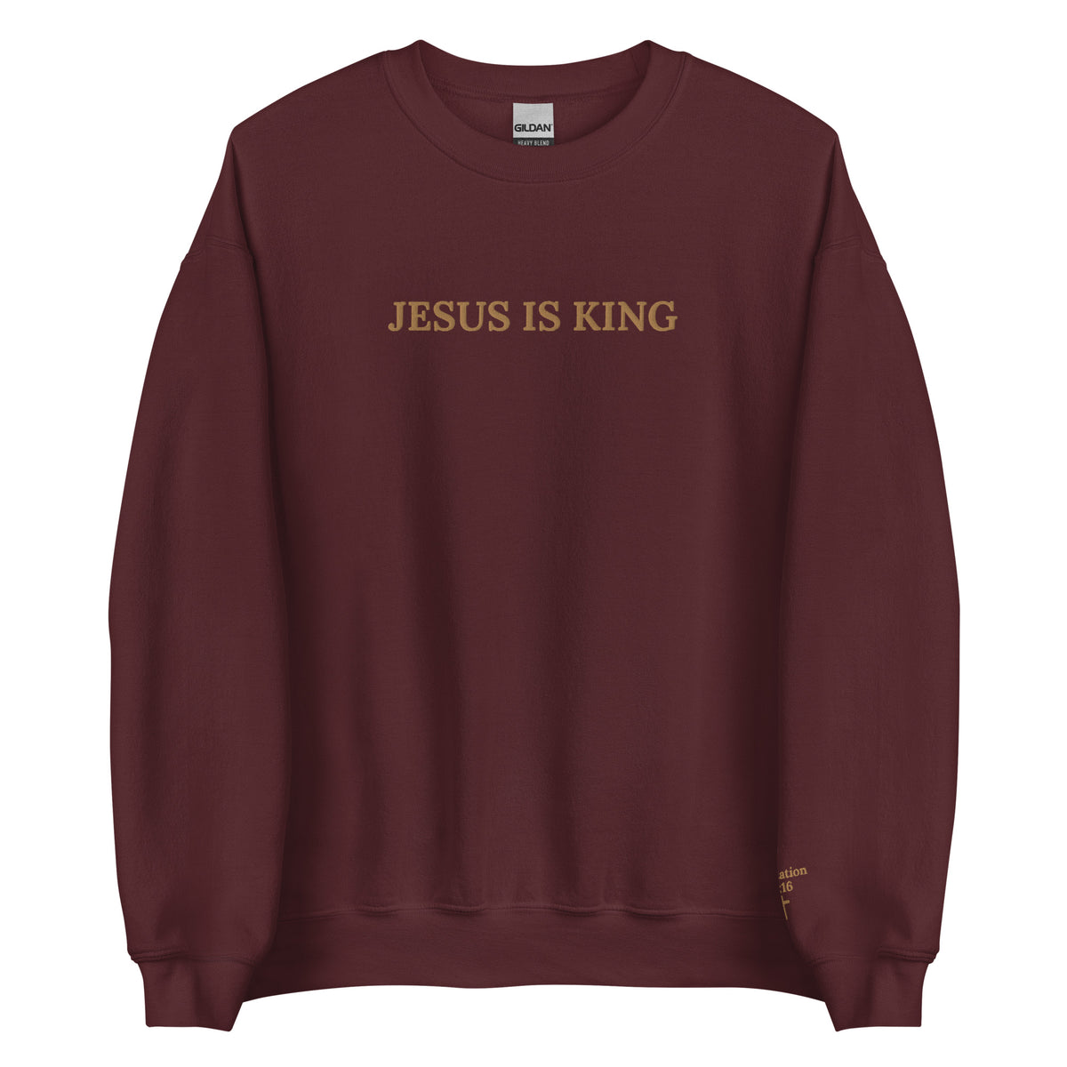 Jesus Is King Embroidered Sweatshirt