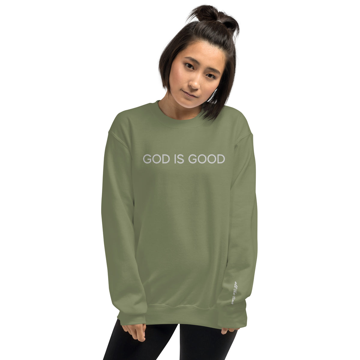 God Is Good Embroidered Sweatshirt