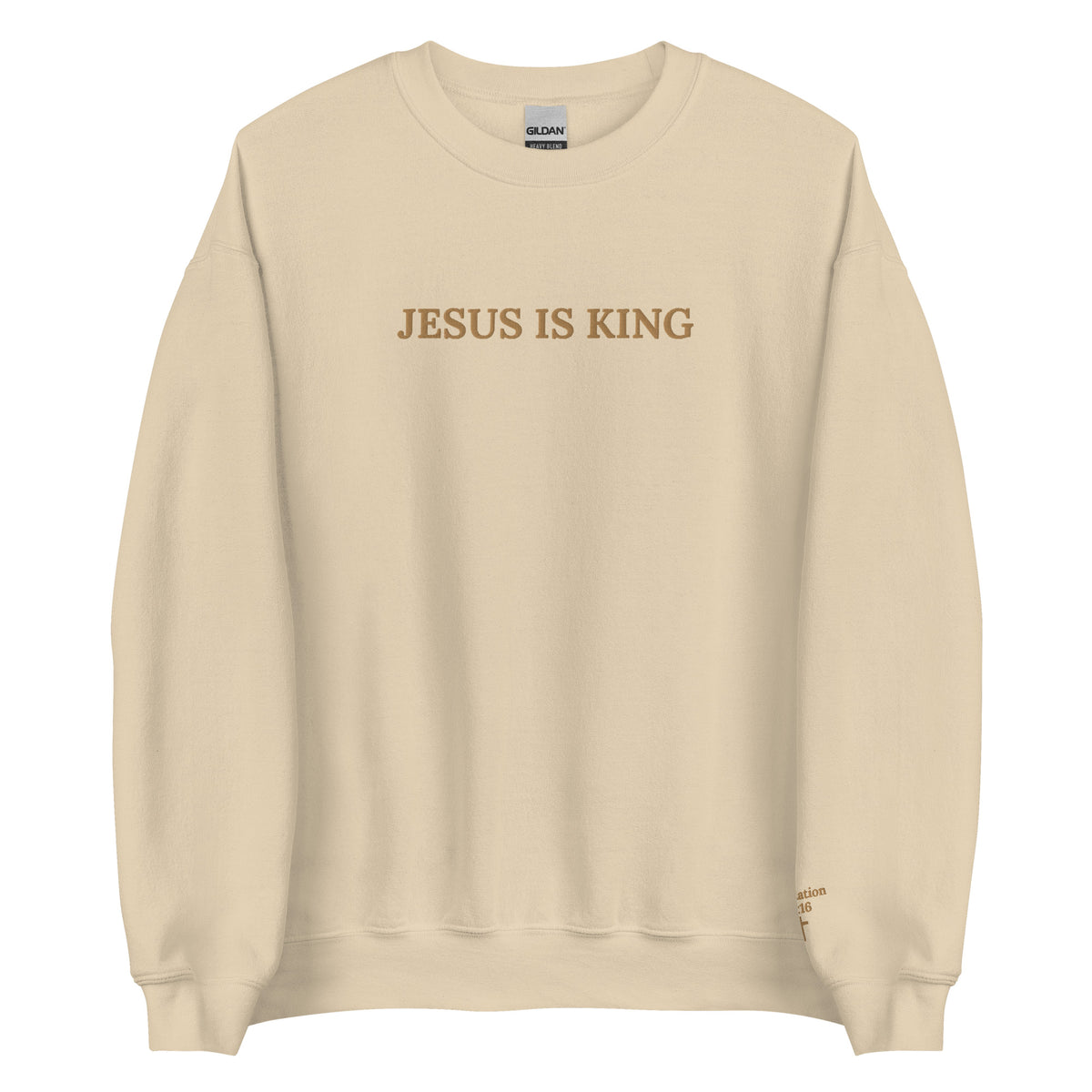 Jesus Is King Embroidered Sweatshirt