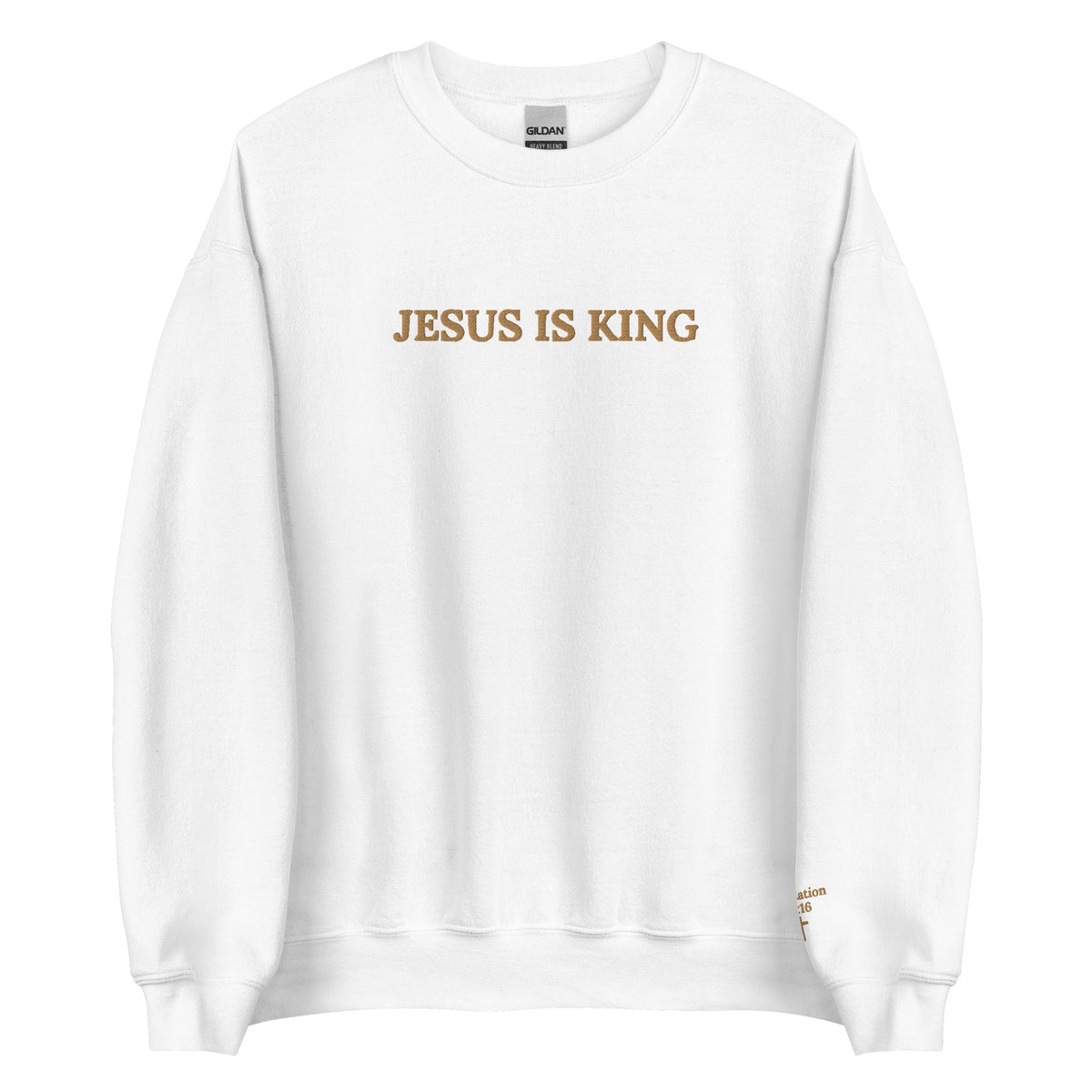 Jesus Is King Embroidered Sweatshirt